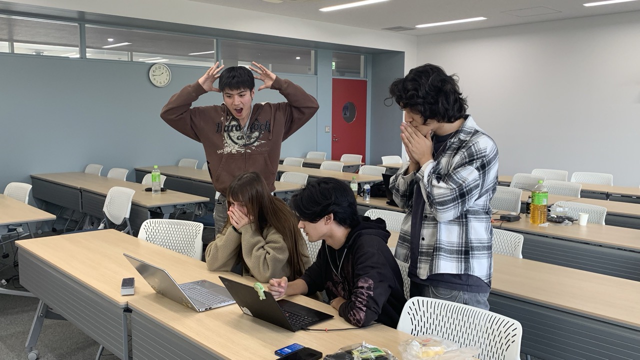 Photo of one of the Hackathon teams