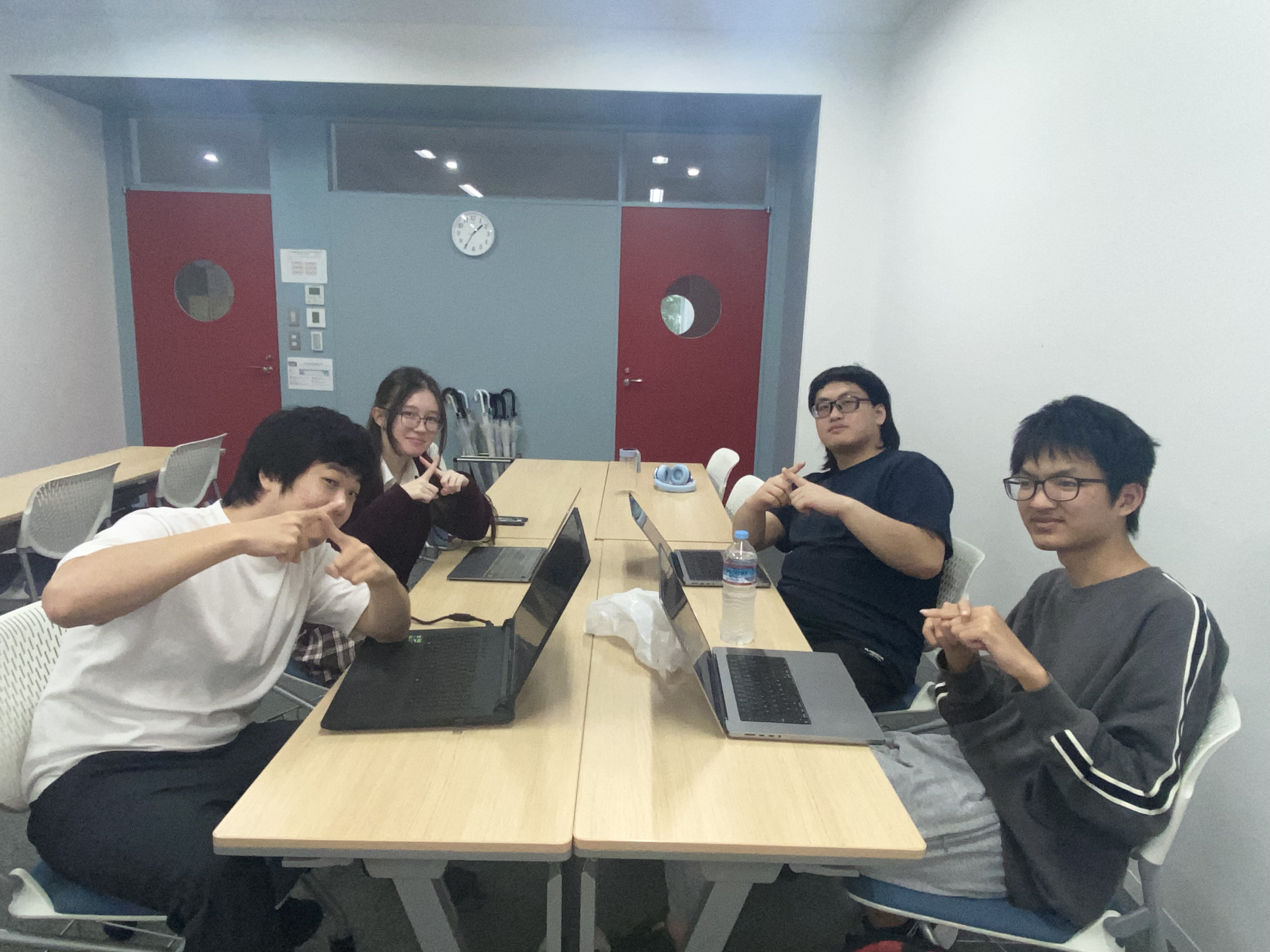 Photo of one of the Hackathon teams