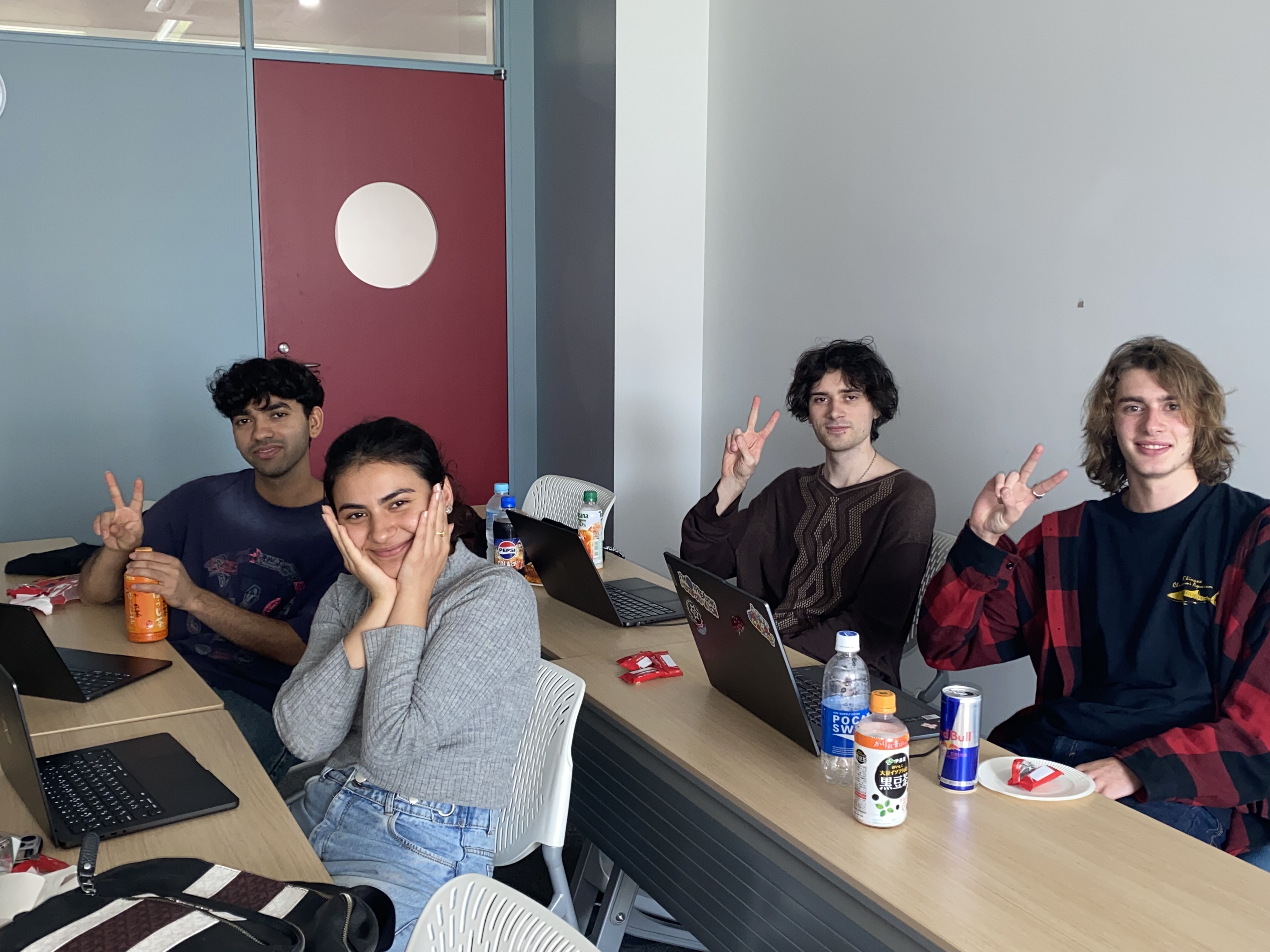Photo of one of the Hackathon teams