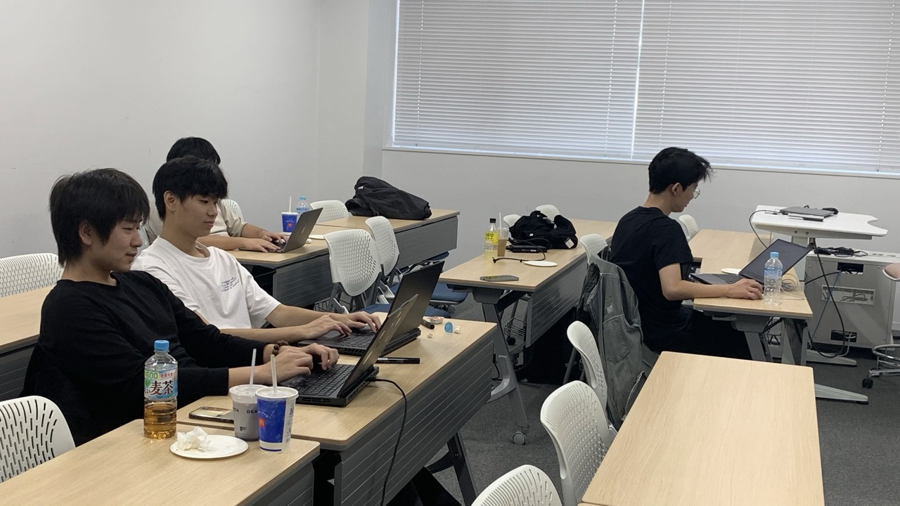 Photo of one of the Hackathon teams