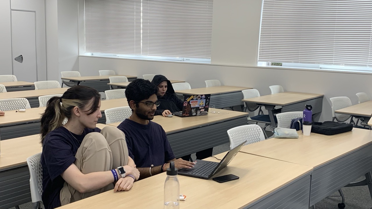 Photo of one of the Hackathon teams