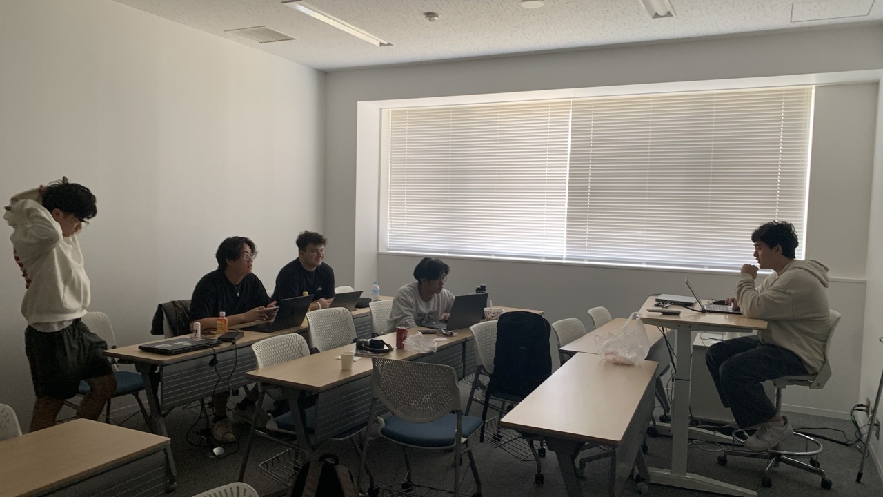 Photo of one of the Hackathon teams